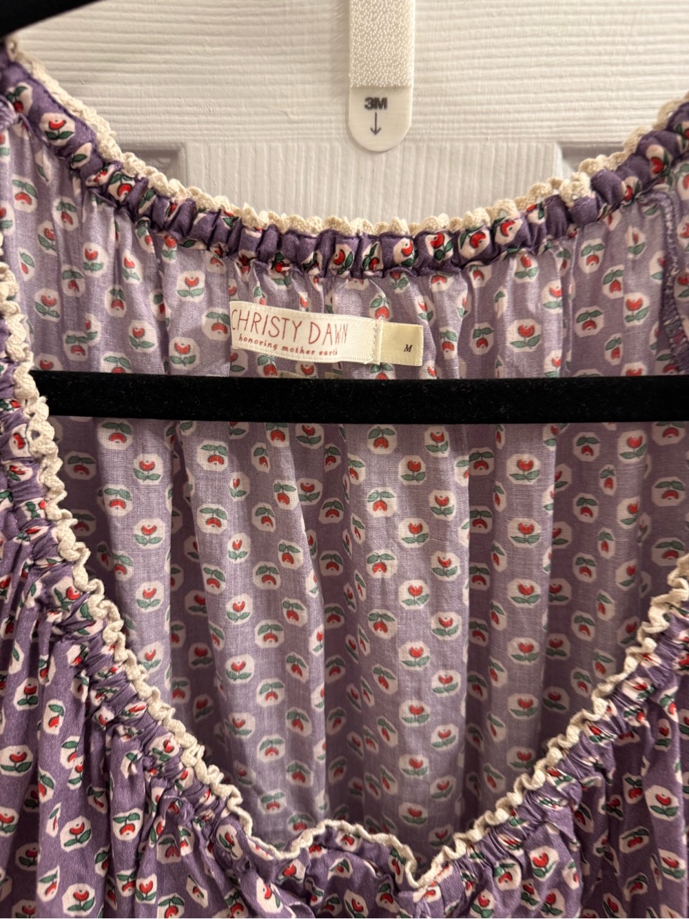 Christy Dawn Scout in Mariposa Lily Lavender Floral Print Dress EUC Medium - Picture 4 of 4